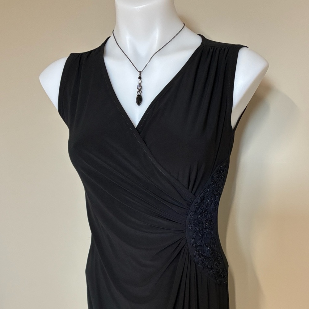 NWT Cleo Mini Dress; Cocktail, Side Ruching with Beading & Embroidery Detail; 2P